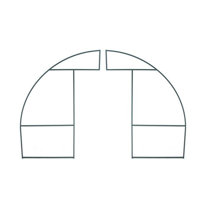 Каркас теплицы, 6 × 3 × 2 м, шаг 1 м, профиль 20 × 20 мм, толщина металла 1 мм, без поликарбоната, половинчатые арки - фотография № 2