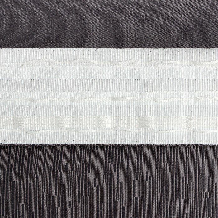 Штора портьерная Этель "Фактура"цв.серый,на шторн.ленте 145*265 см,100% п/э - фотография № 4