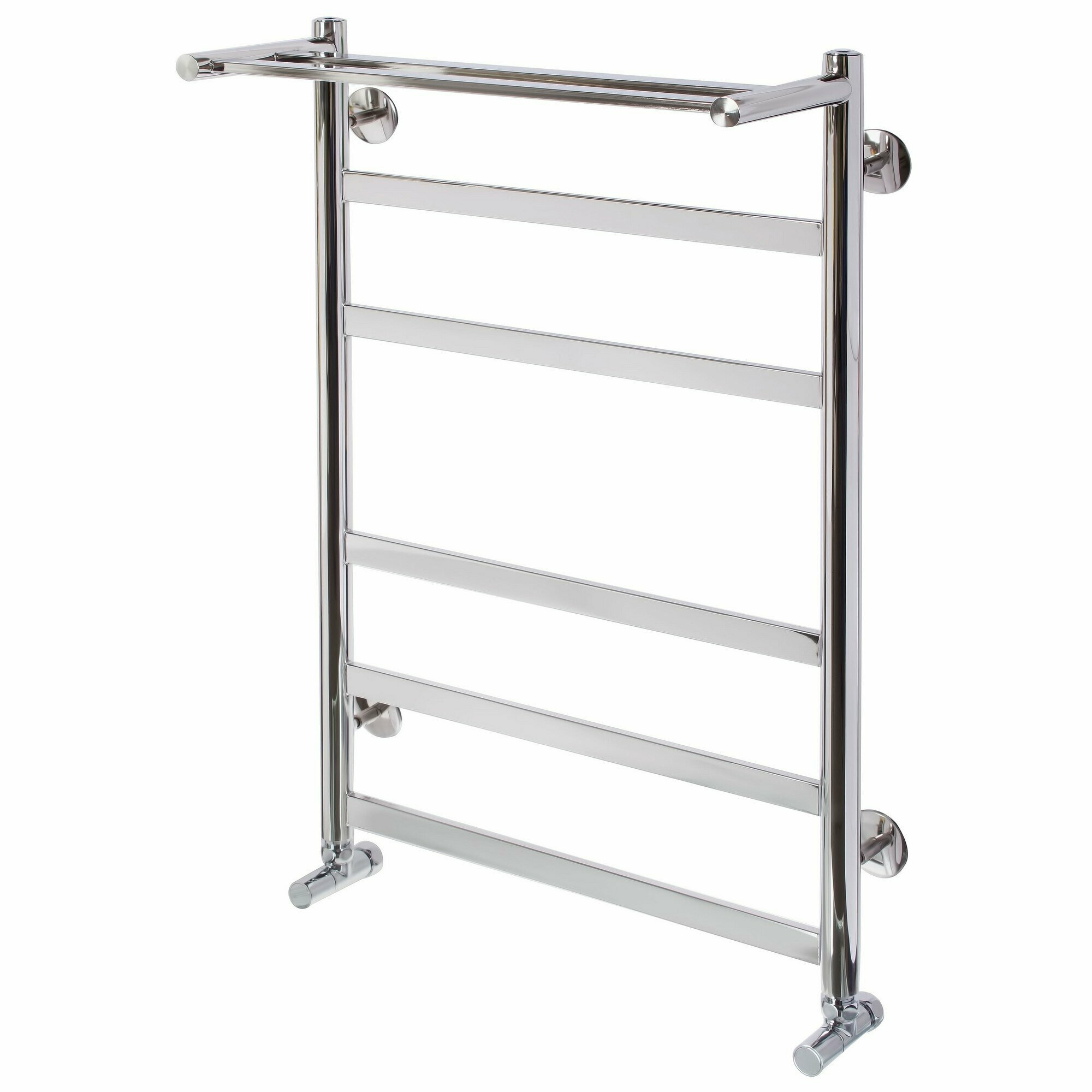 фото Полотенцесушитель водяной ТМ Вармо Флэт 50x80 1/2 с полкой из нержавеющей стали