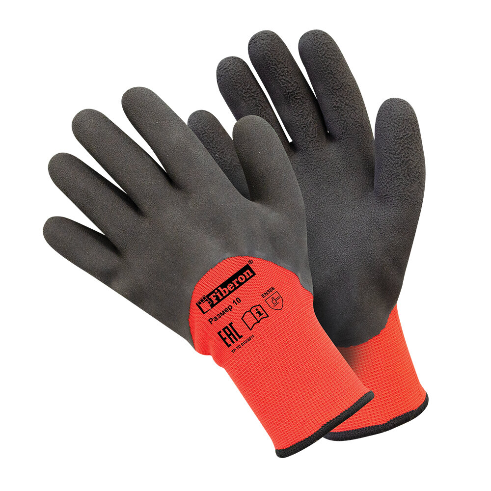 фото Перчатки "Двойное утепление" акрил с полиэстером, латекс