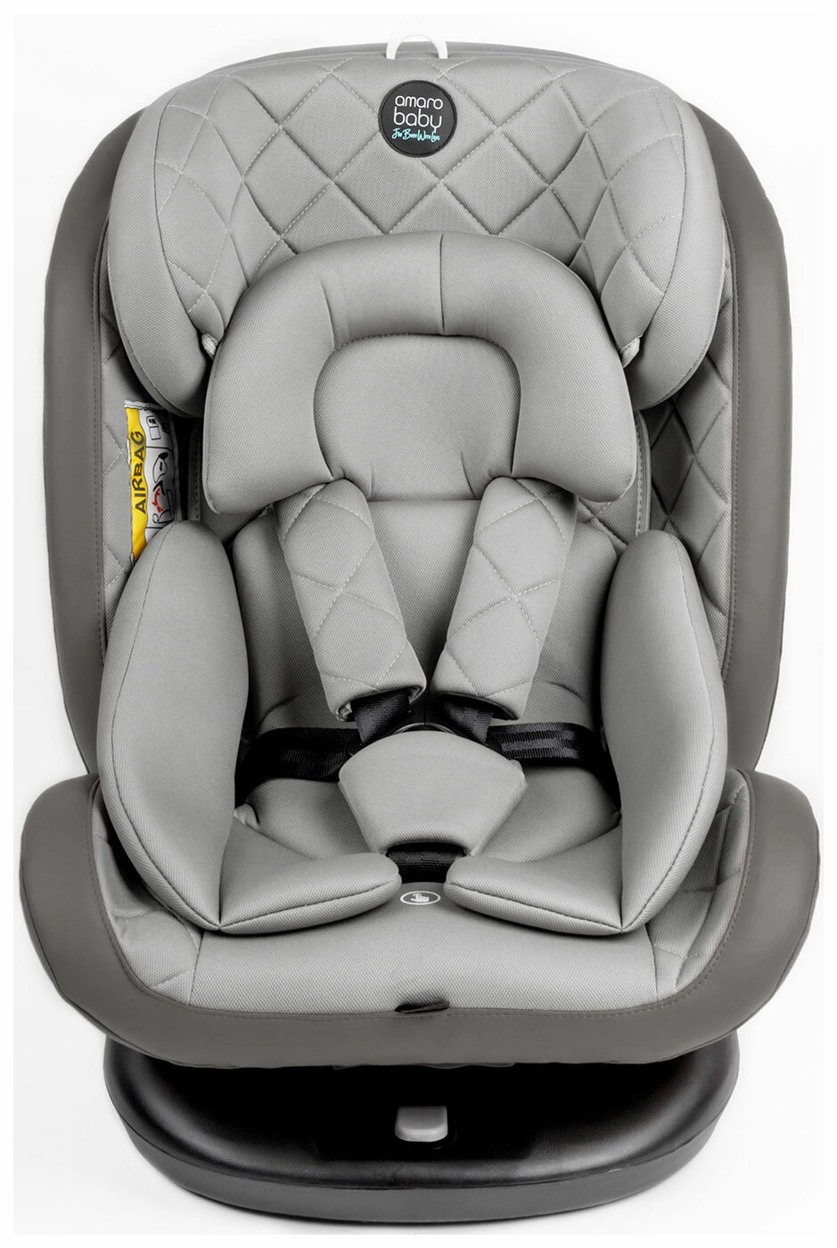 Автокресло Amarobaby Brilliant, ISOFIX, класс D, группа 0+/1/2/3, серый (AMARO-2003-BrSe)