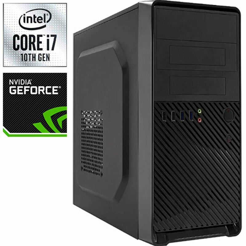 Компьютер PRO-2746250 Intel Core i7-10700F 2900МГц, Intel B560, 16Гб DDR4 3200МГц, NVIDIA GeForce GT 740 4Гб, SSD 120Гб, HDD 2Тб, 500Вт, Mini-Tower