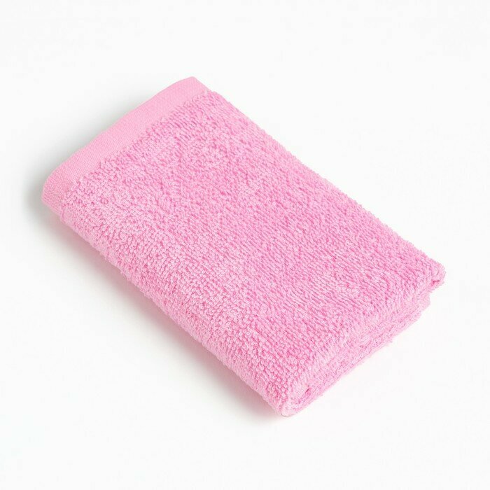Полотенце махровое "Этель" 30х30 см, цвет ярко-розовый, 100% хлопок, 340 г/м2 - фотография № 1