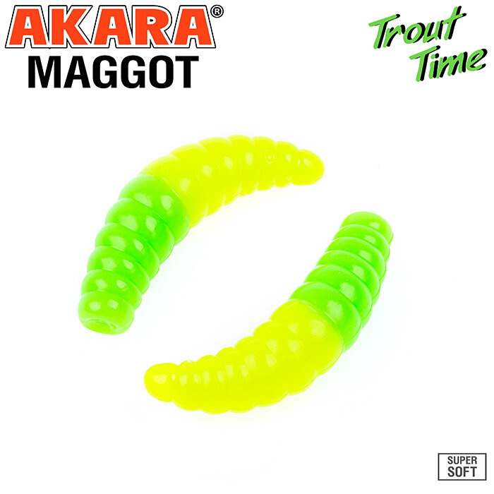 Силиконовая приманка Akara Trout Time MAGGOT 1,6 Shrimp (10 шт)