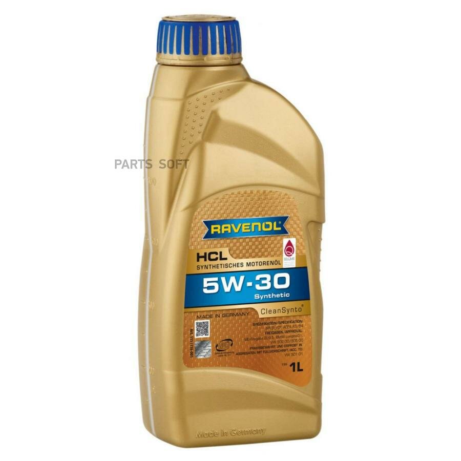 масло моторное ravenol hcl 5w-30 1 л 111111800101999