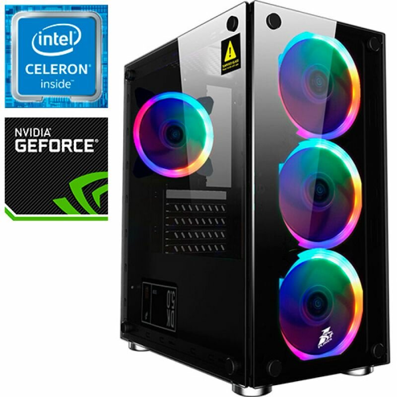 Компьютер PRO-0304475 Intel Celeron G5905 3500МГц, Intel B560, 4Гб DDR4, NVIDIA GeForce GT 740 4Гб, SSD 120Гб, 500Вт, Midi-Tower