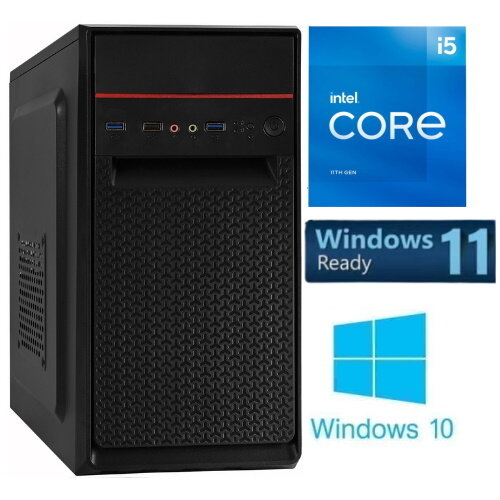 Офисный компьютер на процеccoре Intel Core i5-11600 (8 ГБ / Intel UHD Graphics 750 / 240 ГБ / Без DVD-RW / 1 ТБ / Да / ОС не установлена)