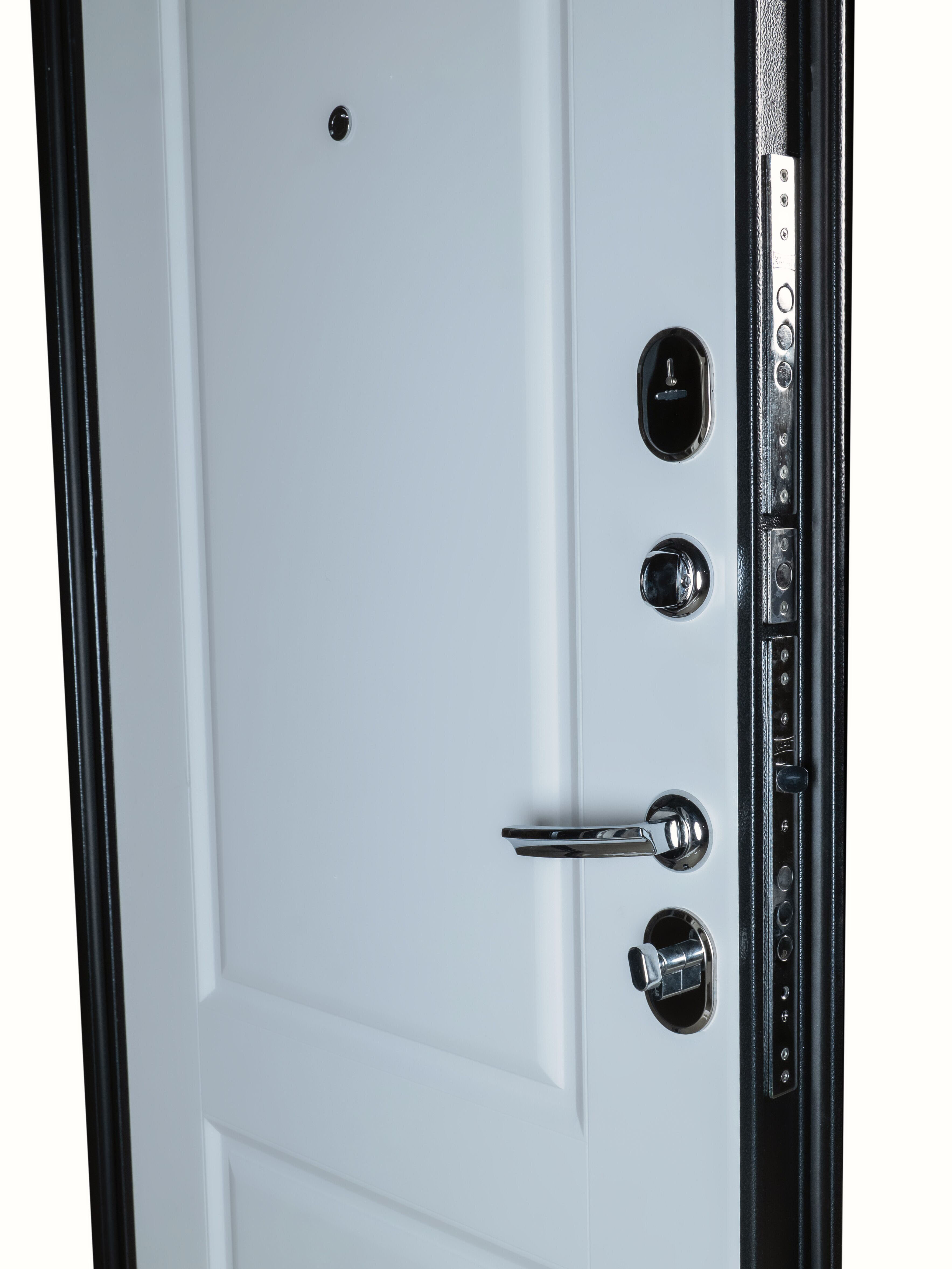 Дверь входная 7,5 см Гарда Серебро Велюр белый софт 960*2050 правая - фотография № 5