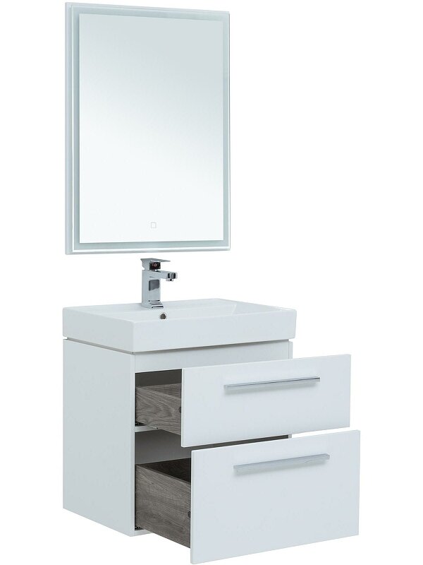 Комплект мебели для ванной Aquanet Nova 60 246279 подвесной Белый глянец - фотография № 4