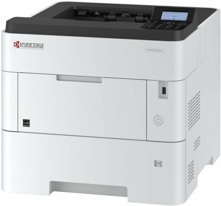 Принтер лазерный Kyocera P3260dn + картридж, черно-белый, цвет белый