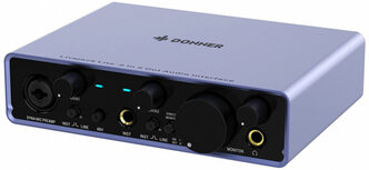 Donner Livejack 2X2 USB аудио интерфейс 2 входа/2 выхода с LCD- дисплеем