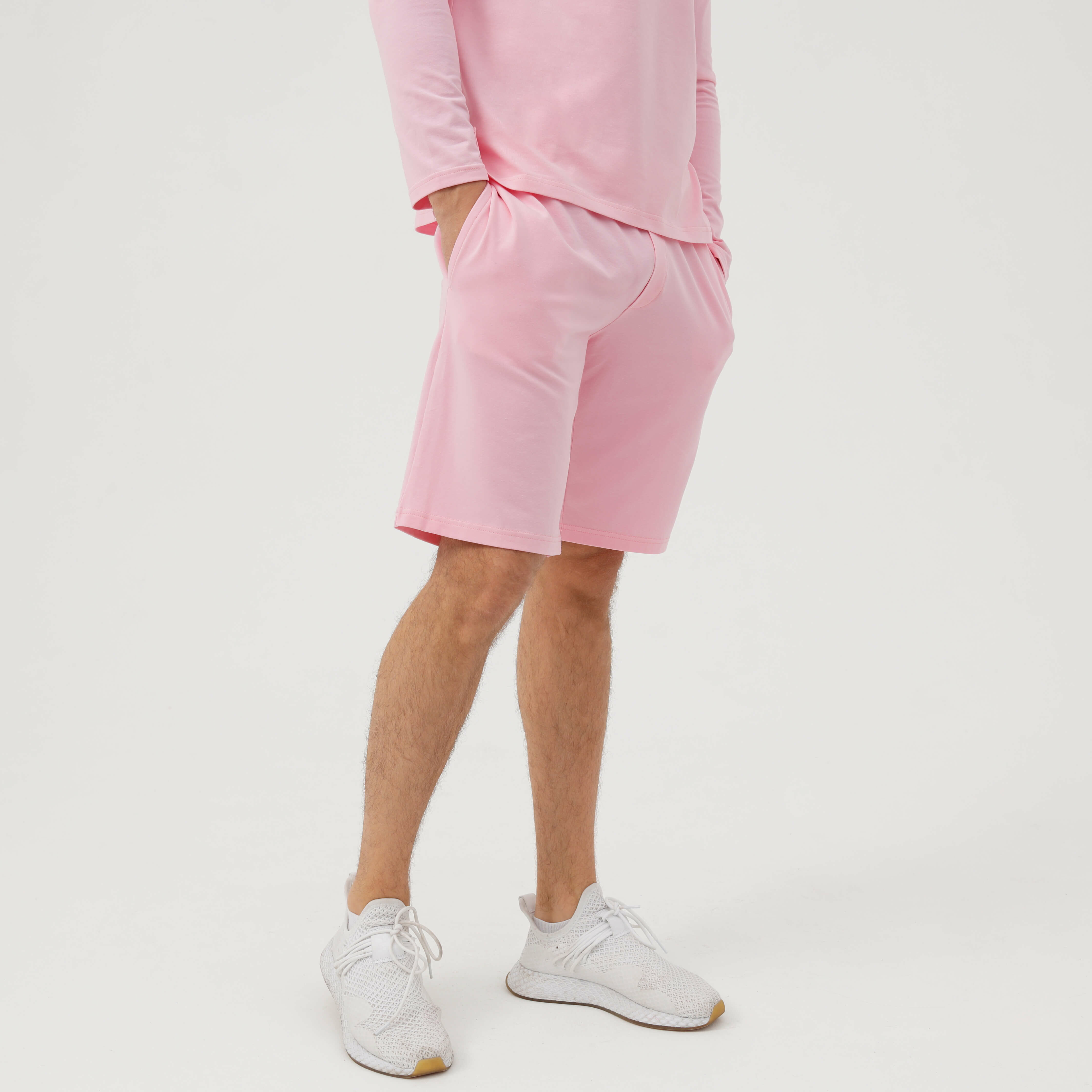 Розовая мужская пижама с шортами «Альба и Гриша» на размер XS (42) - фотография № 4