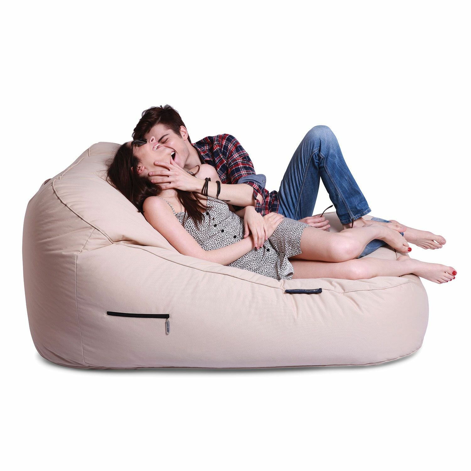 Шезлонг для бассейна Satellite Twin Sofa - Thermo Beige (бежевый, оксфорд) - садовая мягкая уличная мебель - фотография № 3