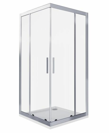 фото Душевой уголок Good Door Cofe CR-80-C-CH 80х80 профиль хром, стекло прозрачное