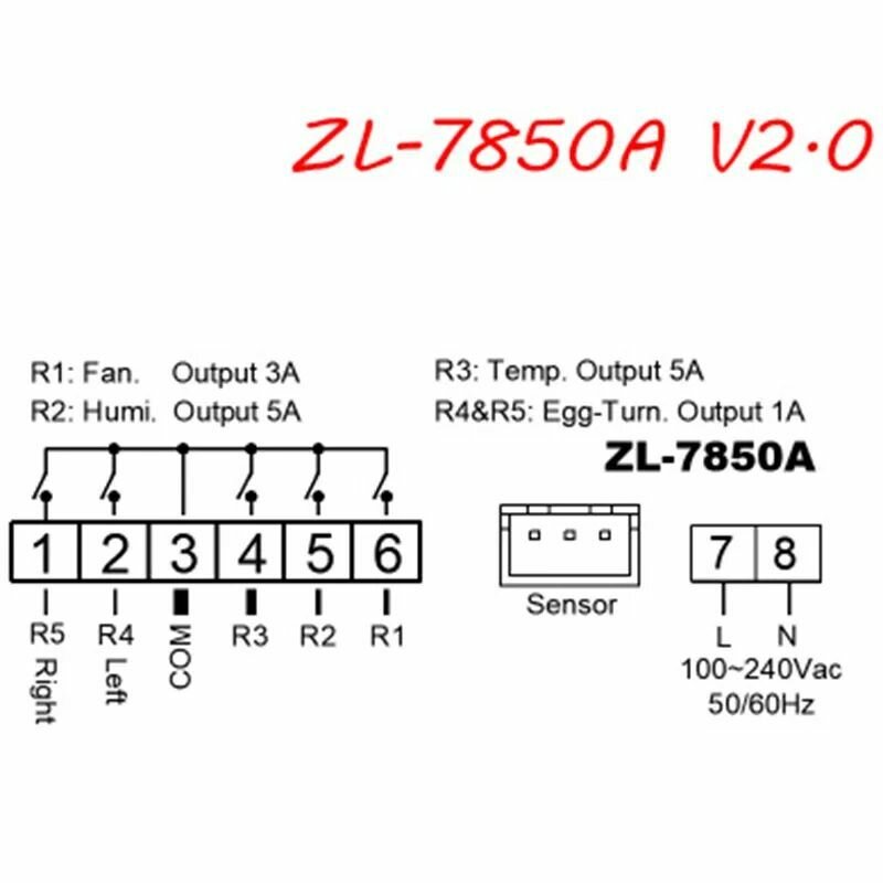 ZL 7850A Для инкубатора многофункциональный, универсальный автоматический контроллер - фотография № 6