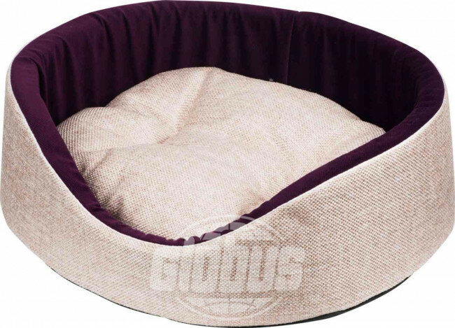 Лежанка для домашних животных Премиум флок Violet малая цвет: серый, фиолетовый, 49x38x16 см - фотография № 2
