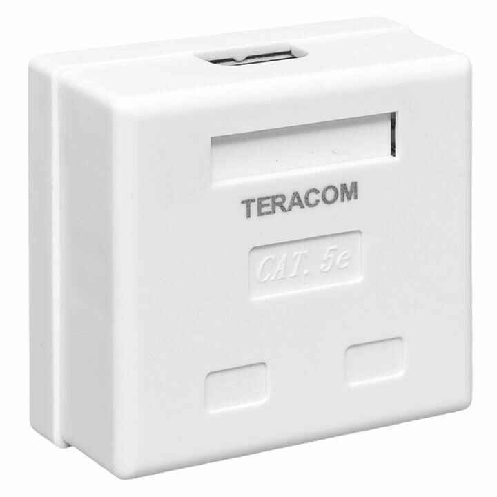 Розетка настенная TERACOM кат.5E неэкранированная 2 порта RJ-45 Dual IDC бел. EKF TRC-WBOX-2RJ45-5EUTP-WH - фотография № 3