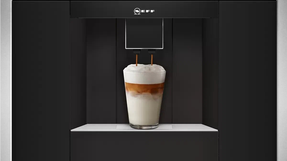 Встраиваемая автоматическая кофемашина Neff C17KS61H0, Wi-Fi, капучинатор, 8 напитков, черный - фотография № 4