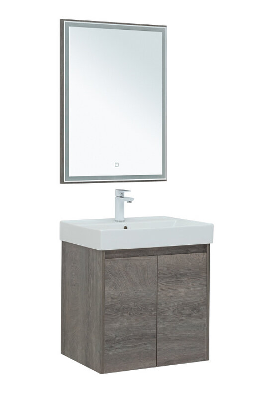 Комплект мебели для ванной Aquanet Nova Lite 60 302533 подвесной Дуб рошелье - фотография № 2