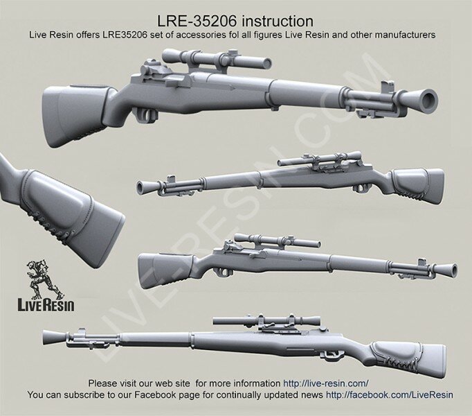 LRE35206 Снайперская винтовка M1C Garand с прицелом M82