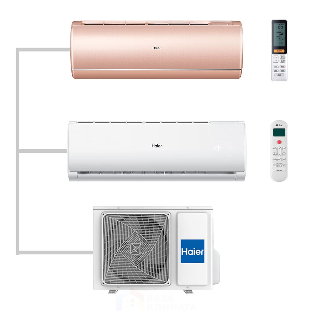 Мульти сплит-система настенная Haier AS25S2SJ2FA-G / AS09TS6HRA-M / 2U50S2SM1FA-3 Inverter