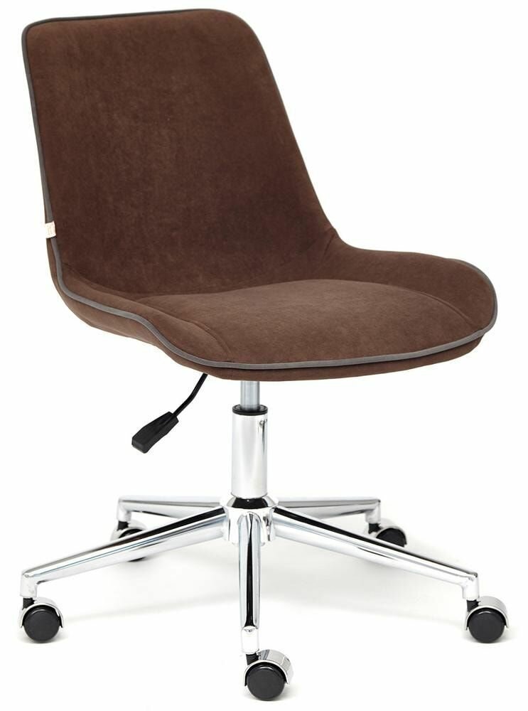 Компьютерное кресло TetChair STYLE флок , коричневый, 6