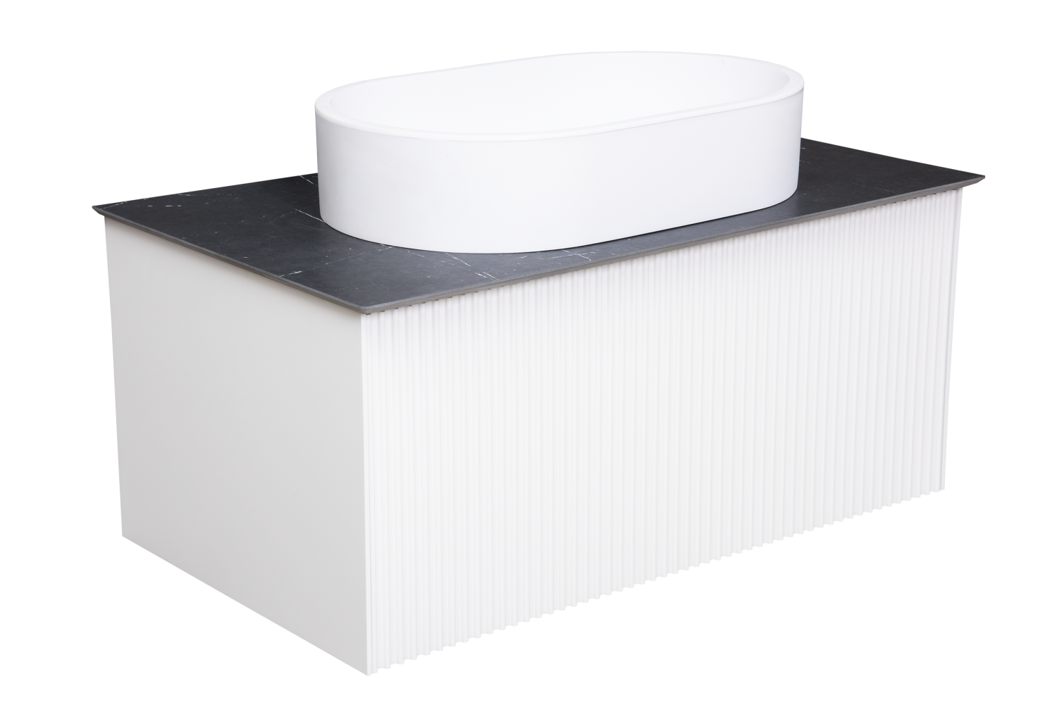 фото Тумба мебельная без раковины La Fenice Terra белая матовая FNC-01-TER-B-80