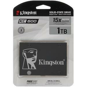 Kingston Жесткий диск SSD 2.5" 1Tb Kingston KC600 (550/520MBs, 80000 IOPS, TLC 3D NAND, SATA-III) #SKC600/1024G