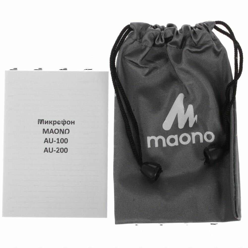 Петличный микрофон Maono AU-100 (Black) - фото №4