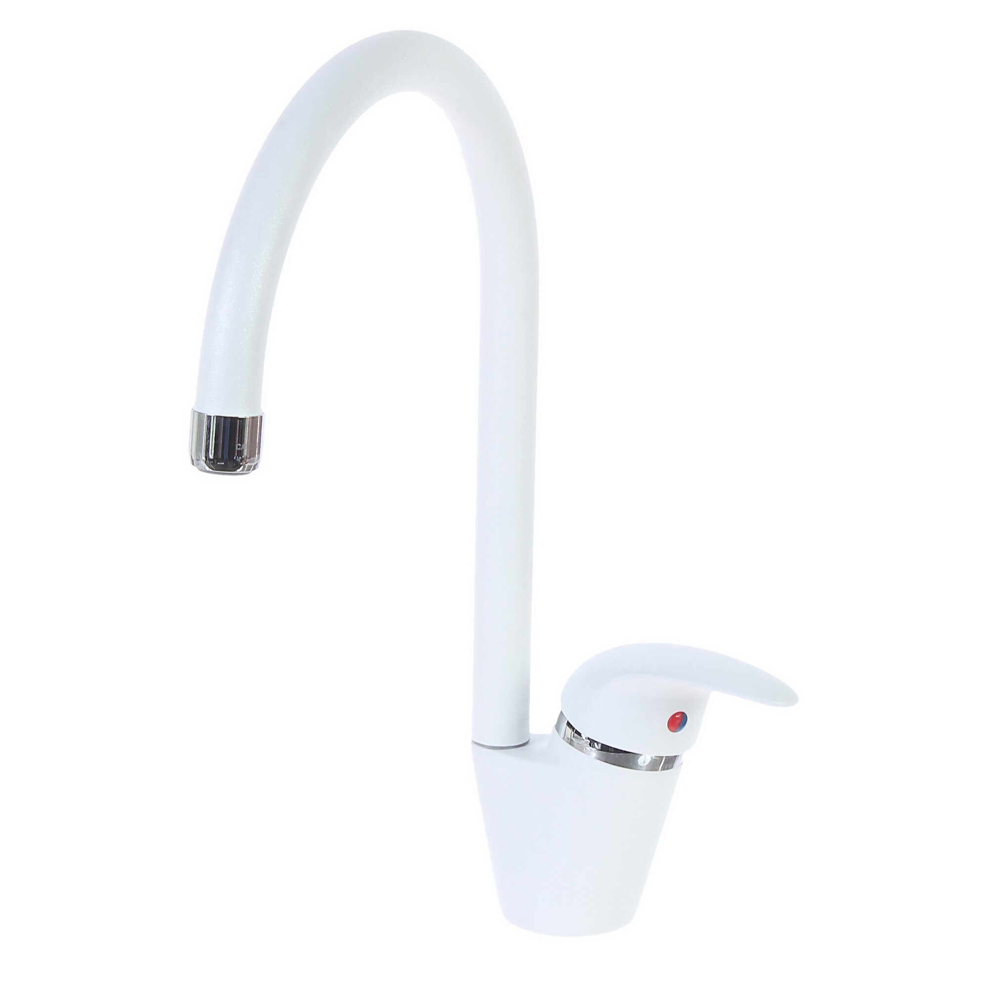 фото Смеситель для кухни Paini Sicily 31.5 см цвет белый гранит