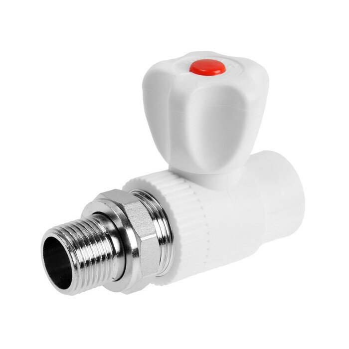 фото Кран радиаторный MeerPlast, 20x1/2", полипропиленовый, прямой