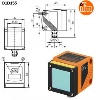 Бесконтактный оптический датчик IFM O1D155