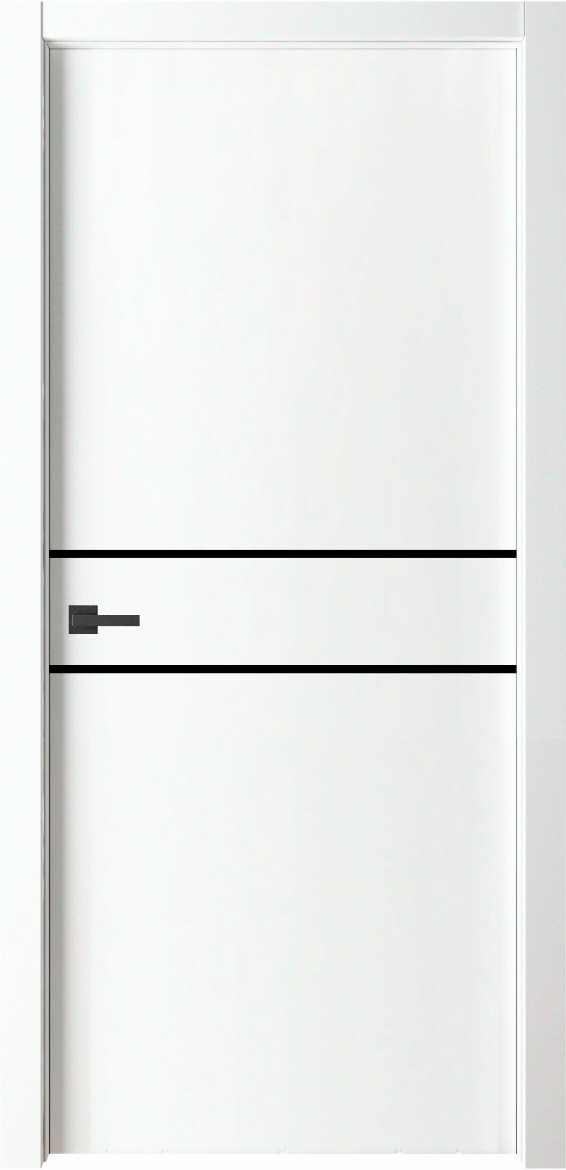 Межкомнатная дверь ВДК Line2 Цвет белый 700x2000 мм (комплект: полотно + коробочный брус + наличники)