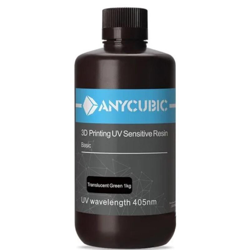 Фотополимер Anycubic Basic, полупрозрачный зеленый, 1 кг