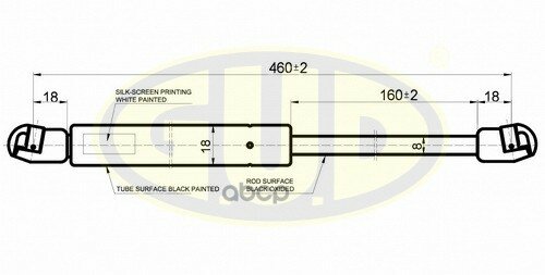 Амортизатор Капота Cit Xsara (N1) Xsara Break (N2) Xsara Picasso (N68) 04/97-09/00 300N L=460/160M G.U.D арт. GGS010137