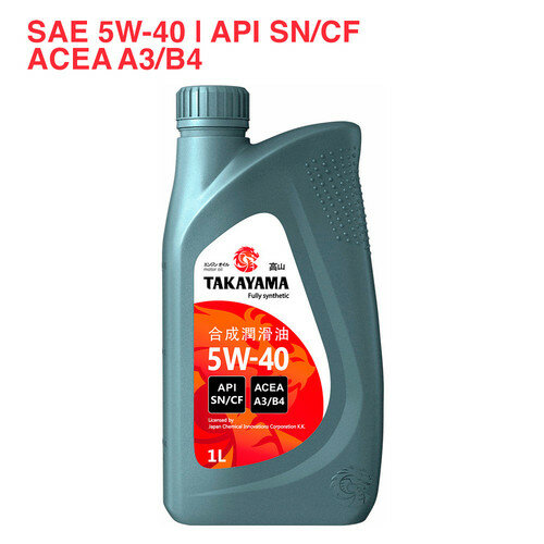 TAKAYAMA SAE 5W-40 API SN/CF ACEA A3/B4 1  (605528)