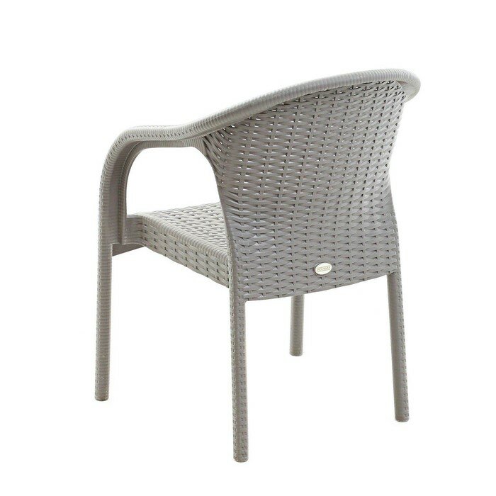 Набор садовой мебели "Милан" 3 предметов: 2 кресла, стол, песочно-серый - фотография № 7