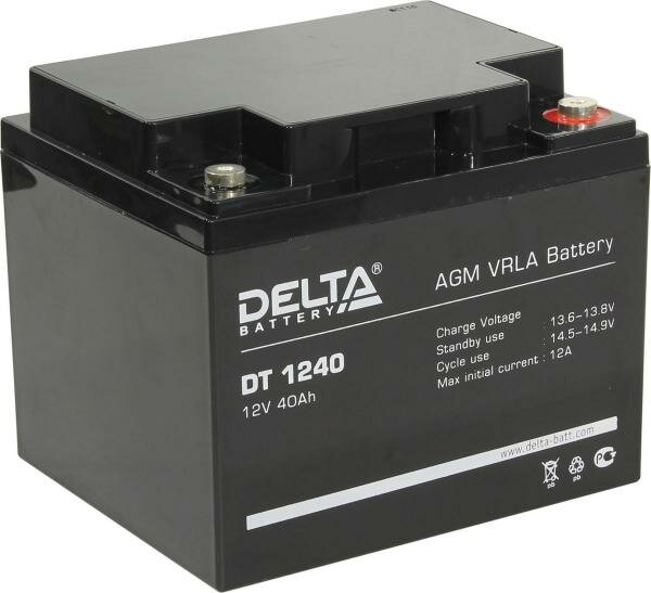 Delta DT 1240 (40 А\\\\ч, 12В) свинцово- кислотный аккумулятор