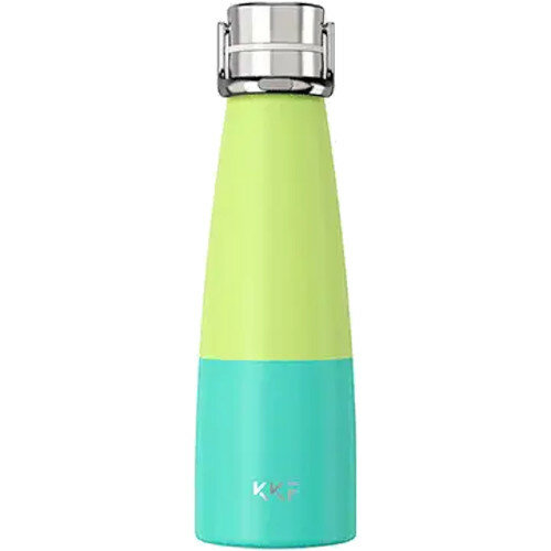 Термобутылка KissKissFish Swag Vacuum Bottle жёлтый/зелёный/бирюзовый - фотография № 1