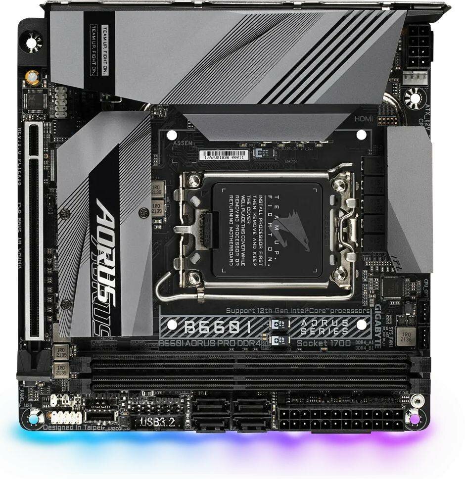 Материнская плата Gigabyte B660I AORUS PRO DDR4, Soc-1700, mini-ITX