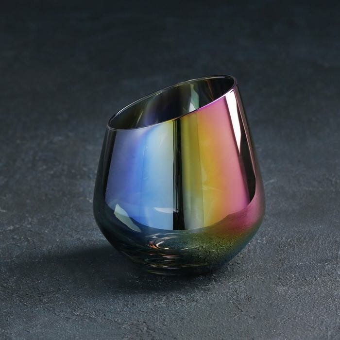 фото Стакан стеклянный для виски «Иллюзия», 400 мл, цвет хамелеон