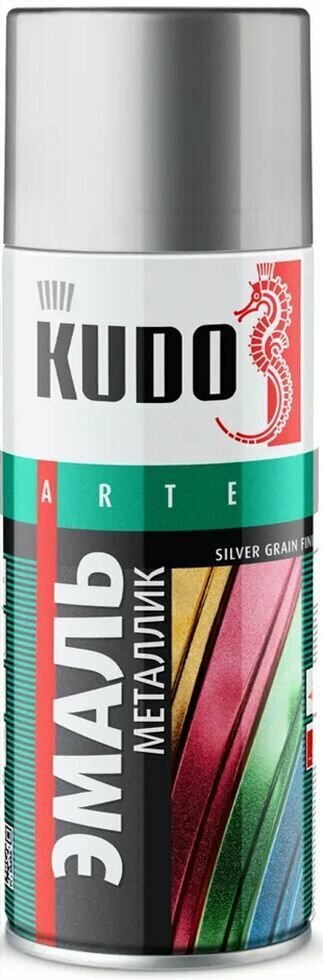 Эмаль KUDO универсальная металлик Silver finish