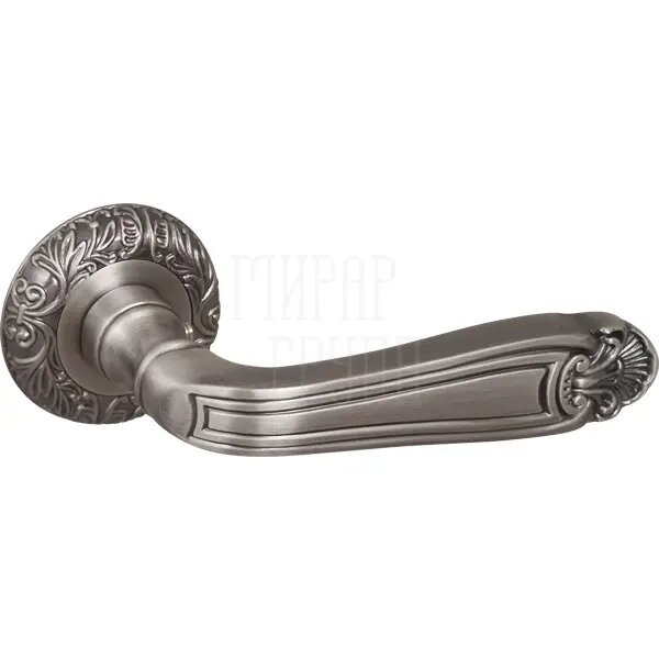 Ручка дверная на розетке LOUVRE SM/HD AS-3 цвет античное серебро