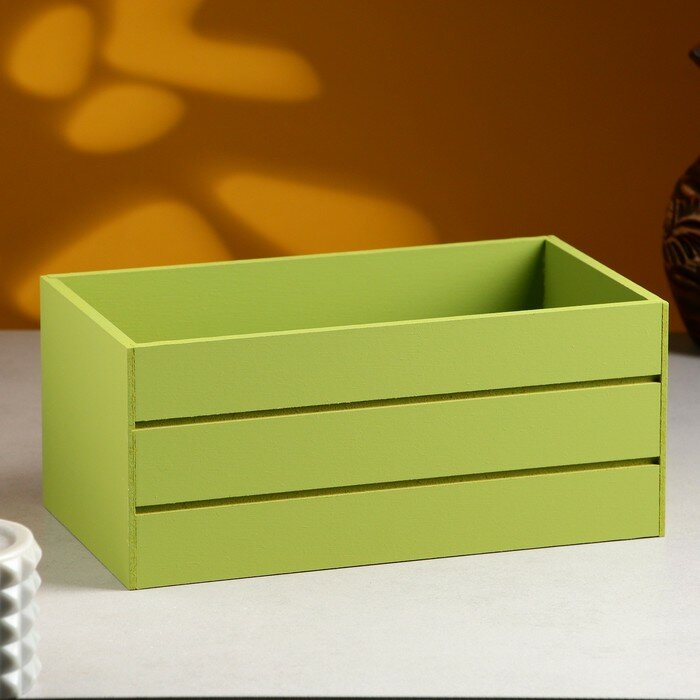 фото Кашпо деревянное 25х14х11 см Фисташковый