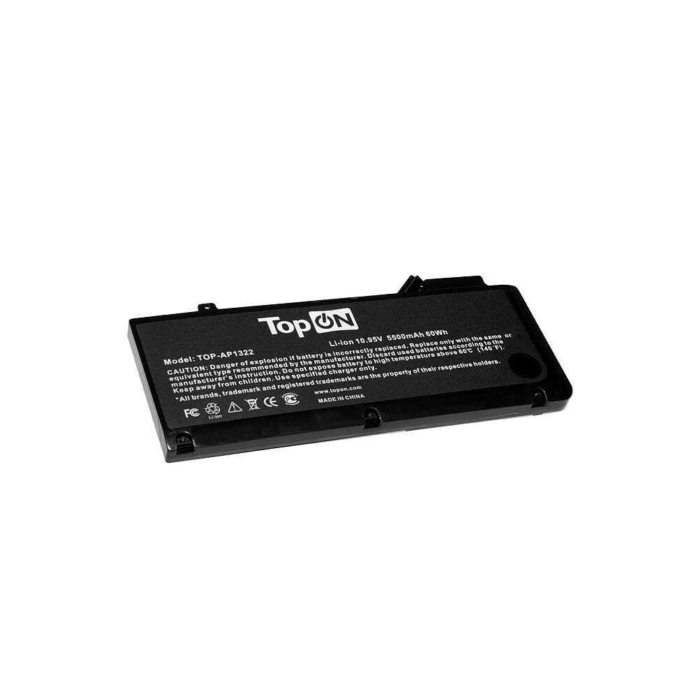 Аккумуляторная батарея усиленная TopON для ноутбука Apple MacBook Pro 13" MB991TA/A 10.95V (5500mAh)