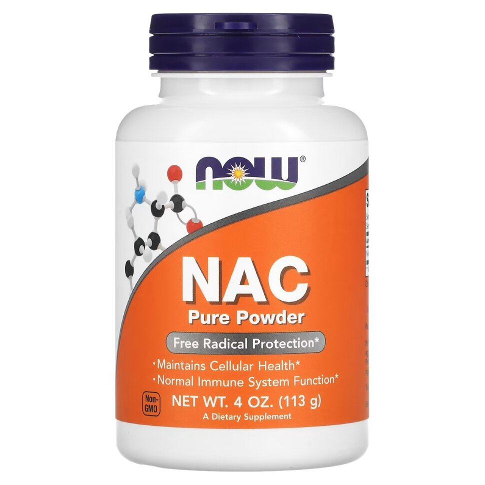 NAC / N-ацетилцистеин NOW NAC Pure Powder 113 g