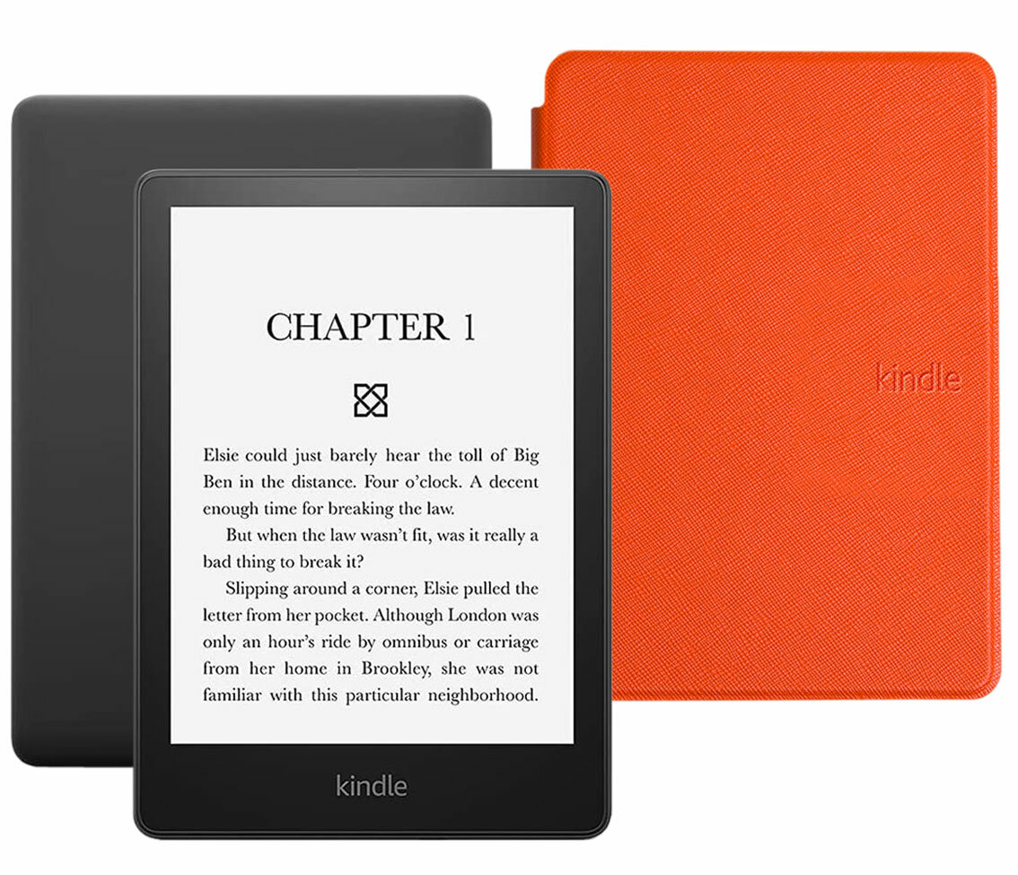 Электронная книга Amazon Kindle PaperWhite 2021 8Gb black Ad-Supported с обложкой ReaderONE