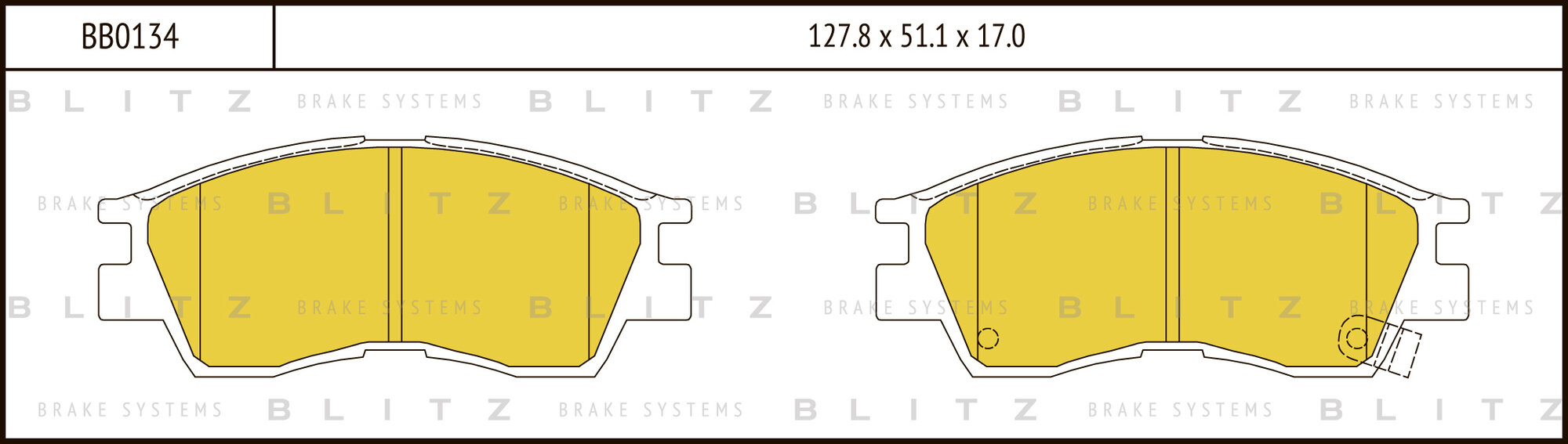 Колодки тормозные дисковые передние MITSUBISHI Galant Sigma 90- BLITZ BB0134