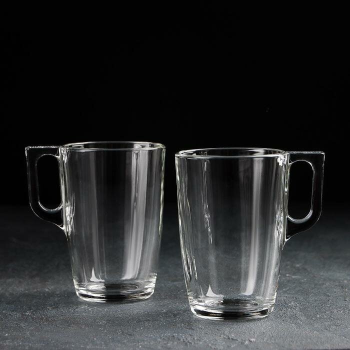 фото Набор стеклянных кружек «Время дегустаций. Капучино», 400 мл, 2 шт