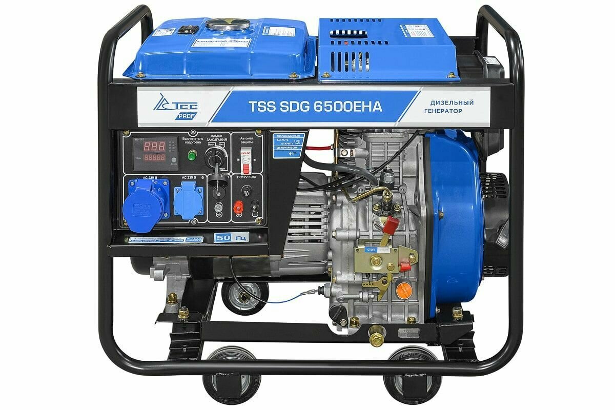 Дизельный генератор TSS SDG 6500EHA (6.5 кВт / 230В) с электростартером и разъемом под АВР - фотография № 4